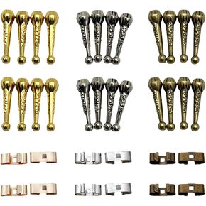 36Pcs Bolo Tie Findings Kit, Bolo Tie Cord Ends Accessories, Bolo Tie Tips Replacement End Caps, Bolo Tie Slide Clasps, Bolo Tie Supplies for Bolo Tie Making DIY Crafts