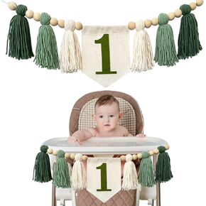 Handmade Boho 1st Birthday High Chair Banner Party Decoration for Girl Baby Shower Wall Hangings Decorative for Kids Bedroom