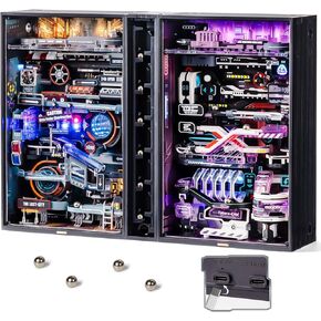 ROBOTIME 3D Puzzle Plastic Model Kits, Marble Runs Set for Adults to Build with LED Light, Technical Handcraft Puzzles Gaming Desk, Last City MR01S and Future City MR02S