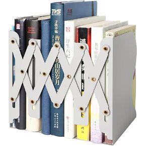 Bookends المعدنية القابلة للتعديل ، منظم مكتب قابلة للتوسيع 19.6 بوصة مع 3 فواصل ، وحاملي الكتب الثقيلة للرفوف ، والمكاتب ، والمدرسة ، والمنزل (رمادي)