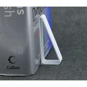 حامل الكتب البلاستيكية من Splashncolor - حامل للكتاب متعدد الوظائف - حامل بلاستيكي متين للكتب - تصميم أبيض مزخرف للمكتب أو منضدة - كتاب بسيط وحديث - 2 حزمة