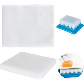 AHANDMAKER Wet Felting Tool, 1Pc Rectangle Foam Mat with 1Pc Polyester Net Mesh Fabric and 1Pc Plastic Wool Felting Needle Mat Brush, Wool Felting Kit, Great for Working on Seams, Felted Slippers