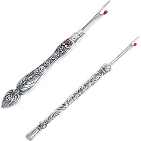 2 Pieces Vintage Seam Rippers, Stitch Remover Tool Vintage European Handy Ergonomic Stitch Rippers Tool for Sewing Knitting Craft Embroidery Removing Threads