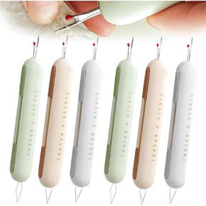Seam Rippers, 2 in 1 Needle Threader Seam Ripper, Seam Rippers for Sewing, Integration Multifunctional Sewing Tool for Sewing, Crafts and Knitting Unthreading Supplies (6Pcs)