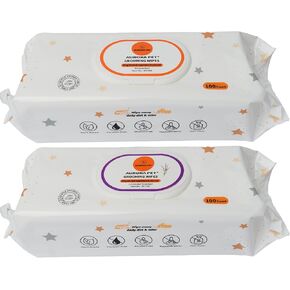 Aurora Pet Wipes – 100% Natural, Plant-Based Hypoallergenic Grooming Wipes for Dogs & Cats – Extra-Durable, Large & Thick for Effortless Cleaning (Combo Pack, 200 Count)
