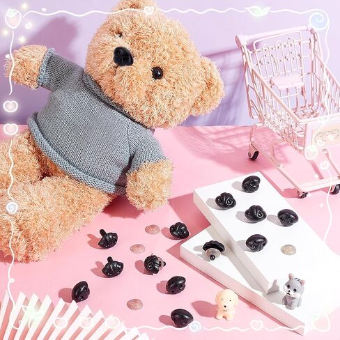 Ahandmaker 40pcs أنوف السلامة من أجل Amigurumi ، أنوف سلامة الحيوانات البلاستيكية مع غسالات دمية حرفية أنف لحيوانات الكروشيه DIY ، والحيوان الفخم ، والدمى ، والحيوانات المحشوة وصنع الدب ، 21 ملم in Saudi Arabia