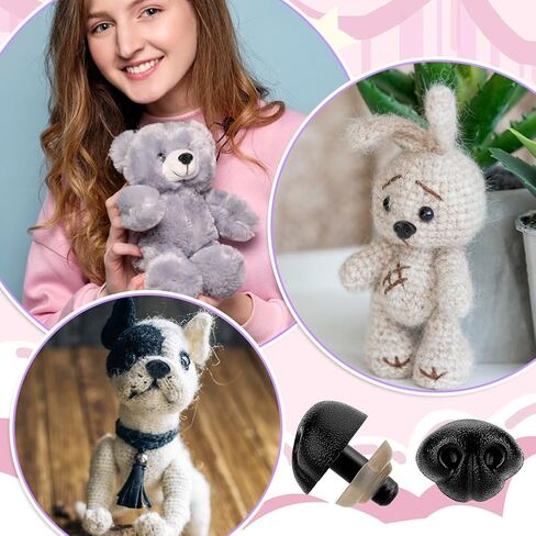 Ahandmaker 40pcs أنوف السلامة من أجل Amigurumi ، أنوف سلامة الحيوانات البلاستيكية مع غسالات دمية حرفية أنف لحيوانات الكروشيه DIY ، والحيوان الفخم ، والدمى ، والحيوانات المحشوة وصنع الدب ، 21 ملم in Saudi Arabia