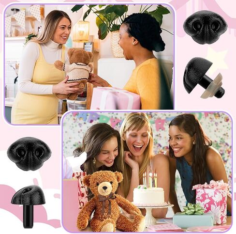 Ahandmaker 40pcs أنوف السلامة من أجل Amigurumi ، أنوف سلامة الحيوانات البلاستيكية مع غسالات دمية حرفية أنف لحيوانات الكروشيه DIY ، والحيوان الفخم ، والدمى ، والحيوانات المحشوة وصنع الدب ، 21 ملم in Saudi Arabia