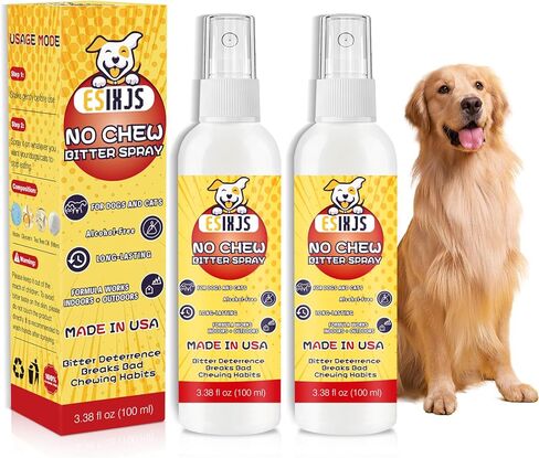 No Chew Spray for Dogs Bitter Apple Formula Stop Dogs from Chewing Furniture Anti Licking Spray for Puppies and Cats Yuck Bitter Deterrent Alcohol-Free Gentle on Skin in Kuwait