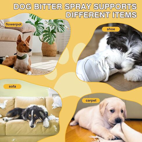 No Chew Spray for Dogs Bitter Apple Formula Stop Dogs from Chewing Furniture Anti Licking Spray for Puppies and Cats Yuck Bitter Deterrent Alcohol-Free Gentle on Skin in Kuwait