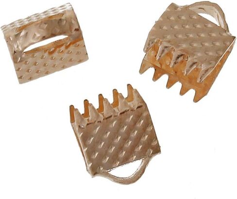 وردة الذهب نغمة قلادة سلك نهاية الشريط جذب نهاية النتائج 7.5mm (2/8 ") × 6 مم (2/8") ، 200 جهاز كمبيوتر الشخصي in Saudi Arabia