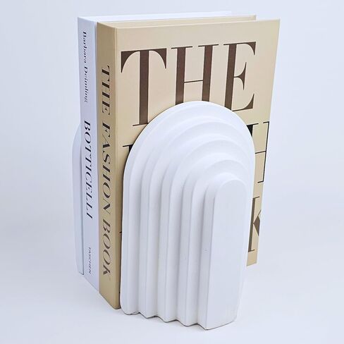 مجموعة من الكتب الثقيلة مجموعة من 2 ، Bookends ملموسة للأرفف وديكور رف الكتب ، ديكور أنيقة ودائمة للكتاب ، نهايات الكتب البسيطة للرفوف ، مثالية للمنزل والمكتب (القوس 3) in Saudi Arabia
