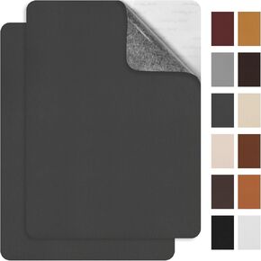 2 Pcs 8 * 11 Inch Leather Repair Patches, Self Adhesive Leather Patches for Couch, Furniture, Chair, Car Seat(Light Gray)