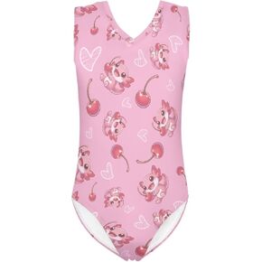 Girls' Swimwear for 3-14 Cartoon Bathing Suit Girl Swimsuit Gym Leotard