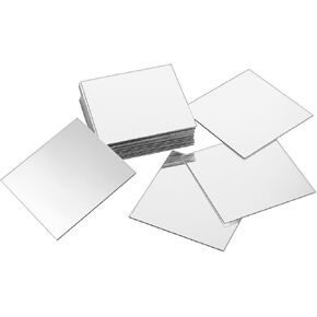 Lusofie 25 Pcs Mini Size Square Acrylic Mirror Self Adhesive Mirror Stickers Small Mirrors for Crafts Mini Mirror for DIY Projects Crafts Mosaics Art Supplies and Home Decor(3 x 3 Inch)