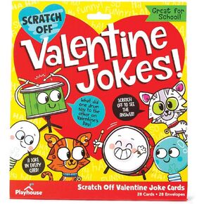 Playhouse Silly Joke Scratch-Off 28 Card Super Valentine Exchange Pack for Kids