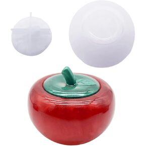 Apple Resin Casting Molds Jar Molds for Epoxy Resin with Lid Silicone Container Mold Christmas Candles