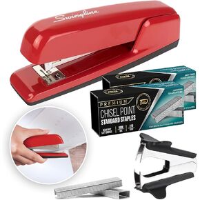 Stapler Heavy Duty - Staplers for Desk 30 Sheet Capacity Office Stapler with 2 Pk Staples, Staple Remover - Non-Slip, Jam Free Metal Desktop Staplers Great for Office and Home Use