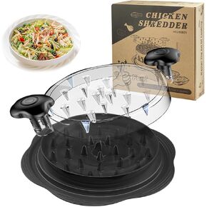 Chicken Shredder,Chicken Shredder Tool Twist,Shredder Kitchen,Meat Shredder,Chicken Chopper,Food Shredder for Kitchen,Dishwasher-Safe,BPA Free,Anti-Slip Strip,Suitable for Beef Chicken(Black)