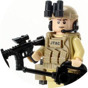 Battle Brick JTAC/CCT Air Force Special Forces Value Custom Minifigure | Accessories Made in The USA | Genuine Military Minifig | 1.6 Inches Tall | Great Gift for Ages 10+ to Adult AFOL