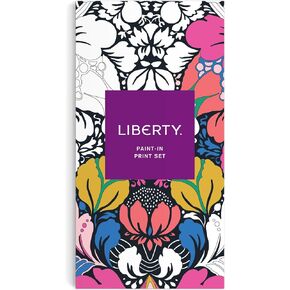 Galison Liberty – Paint in Notecard Set Featuring Beautiful Liberty Prints Includes 6 Paint Colors and Paint Brush