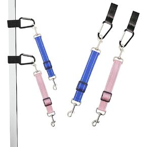 Pet Dog Grooming Arm Accessories Supplies Compatible for Groomers Helper Grooming Loop Dog Grooming Extension Strap Adjustable Dog Grooming Table Leash Arm Extender 2 Pack(Blue&Pink)