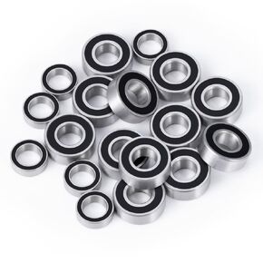 18pcs/Set Steel Rubber Sealed Ball Bearings Kit for 1/10 Tamiya M05 & M06 Series RC Car Upgrade Parts