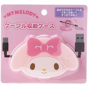 Sanrio 240397 Sanrio Cable Storage Case, Cable Holder, My Melody, My Melody, 2.2 x 3.6 x 0.6 inches (5.5 x 9.2 x 1.5 cm), Character