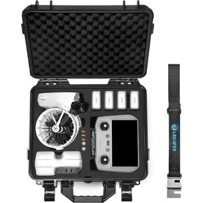 Lekufee Waterproof Hard Case for DJI Flip Drone,Fly More Combo,DJI RC 2,DJI RC N3/RC N2,Battery(9 pcs),Charging Hub and More Accessories(Case Only)