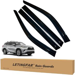 Rain Guards for Ford F150 SuperCrew 2015-2021 (Crew cab) XL XLT Lariat King Ranch, Tape-on Side Window Deflectors, Window Visors for Ford Trucks, Car Accessories 4 Rain Guards ＆ 4 Car Coasters in Saudi Arabia