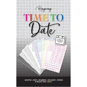 Rongrong Time to Date Planner Stickers Book for Planners, Calendars and Journals – Never Miss a Deadline with Our Essential Date Stickers – Scrapbook Accessories – 24 Pages