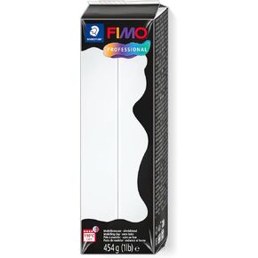 Staedtler FIMO Professional Polymer Clay - Artist Oven Bake Clay for Jewelry, Sculpting, Modelling, White, 1 Lb Block, 8041-0