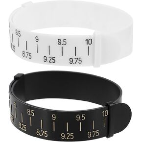 VILLCASE 2Pcs Wrist Measuring Tool, Reusable Gauge Bangles Inches Sizer Ruler, Adjustable Wrist Size Gauge Measuring Tools, Bracelet Sizing Tools Bangle Gauge Sizer Measurer PU
