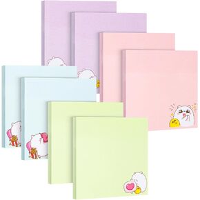 Mr. Pen- Sticky Notes, 3"x3", 8 Pads, 400 Sheets, Cute Bear Sticky Notes, Sticky Pads Sticky Notes Aesthetic, Colorful Sticky Notes Bulk Sticky Notes Cute Sticky Notes for Women