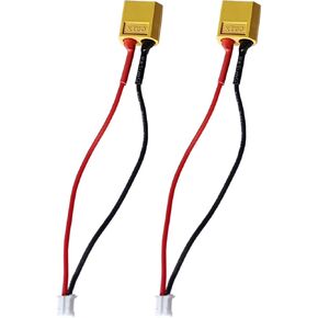 2Pcs Male XT60 to 2-PIN JST-PH2.0 Female Adapter Conversion Cable 22AWG 100mm for Furitek Tegu Lizard ESC RC Car Plane
