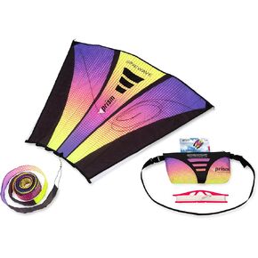 Prism Kite Technology Sinewave Plasma Mesmerizing Parafoil Kite Ready to Fly with 200 Foot Line and Removable 20 Foot Matching Tail