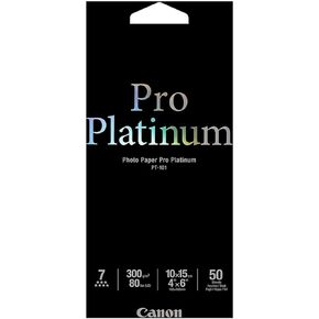 Canon PT-101 10x15 cm, 50 Sheets Photo Paper Pro Plati, 2768B014 (Sheets Photo Paper Pro Plati 300 g)