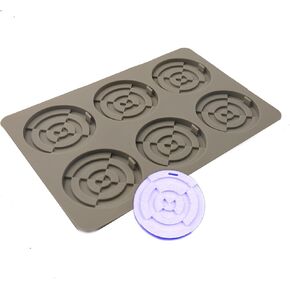 X-Haibei Round Circle Cash Soap شمعة شمعة الجص الكريستال الايبوكسي صنع مستلزمات قالب السيليكون