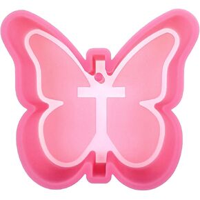 (300 Design Optional) MUBYOK M483 Butterfly Cross Silicone Freshie Mold for Baking Aroma Beads Car Freshie Supplies
