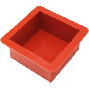 X-Haibei Cube Square Soap Candle Cake Jelly Ice Cream Plaster Making Silicone Mold 550ML W 3.9inch, L 3.9inch, H 2.2inch