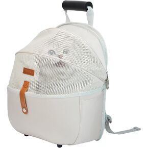 【خفيفة الوزن Ver.】 Pettena Cat Backpack Carrier ، معتمدة من شركة الطيران على ظهره على القطط الصغيرة/الكلاب/الجراء/الأرنب حتى 13.2 رطلاً ، حقيبة ظهر للحيوانات الأليفة للسفر في الهواء الطلق التنزه في الهواء الطلق.