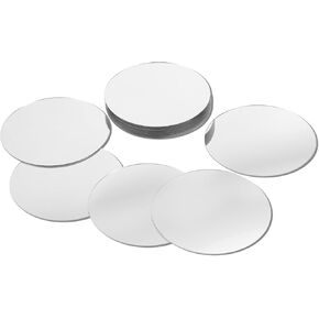 20Pcs Small Mirrors for Crafts Mini Acrylic Mirror Tiles Adhesive Small Round Mirror Circles Craft Mirror Tiles Round Decorative Mirror for DIY Projects Supplies Home Wall DIY Crafts