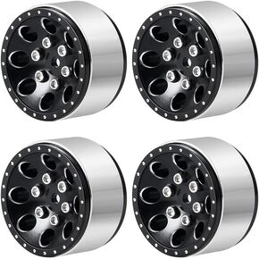 4PCS/Set Beadlock Wheel Rims Alloy for 1:24 RC Crawler Axial SCX24 90081 RC Car