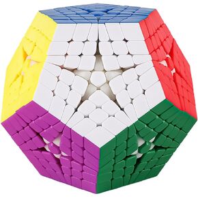 Willking Megaminx stickerless 6x6 Cube Pentagonal Speed Cube Dodecahedron Puzzle Toy