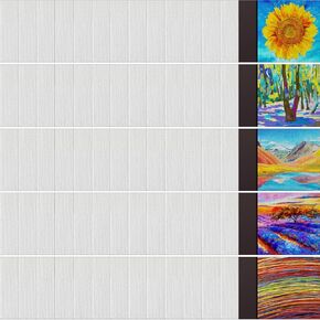 Engrowtic 75 PCS Mini Magnetic Canvas لوحة 3 × 3 بوصة مربع لوحات صغيرة مع مغناطيس الظهر لطلاء الدهانات الفنية الثلاجة DIY
