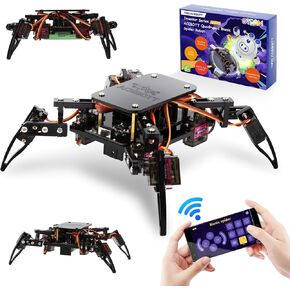 STEM Robotics Science Kits for Kids, DIY Robotics Stem Toys, ESP8266 Spider Robot Building Kit, STEM Robotics Project Compatible with Arduino for Boys,Teens,Adults Unique Gifts