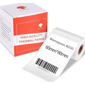 M220 Thermal Sticker Labels,Compatible with Phomemo M220 M200 Label Printer, Rectangle Adhesive Sticker Tag, 2 ¼" x 3 ⅛" (60x80mm) Die-Cut Thermal Labels for Address, Barcode,Note, 100labels/roll