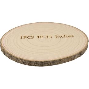 Natural Wood Slices for Centerpieces 1 pcs 10-11 Inches Large Wood Circles, Wood Rounds, and Wood Pieces for Wedding Decor, Wood centerpieces for Tables, and Rustic DIY Projects