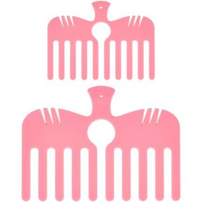 BENECREAT 2 Size 5/6.8 Inch Pink Bow Maker Comb, Ribbon Bow Maker for Gift Bows, Hair Bows, Wristlet, Corsages, Home Decorations, Holiday Wreaths, DIY Projects and Crafts Tool