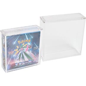 Acrylic Display Case for Pokemon Japanese Booster Box Premium Magnetic Top Stackable 6mm